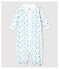 Baby-Kombi-Overall aus Bio-Baumwolle mit Sternen-Motiv weiss MARSHMALLOW/grau GRIS