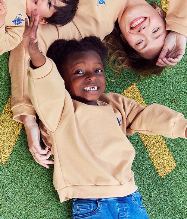 Kinder-Sweatshirt aus Molton beige