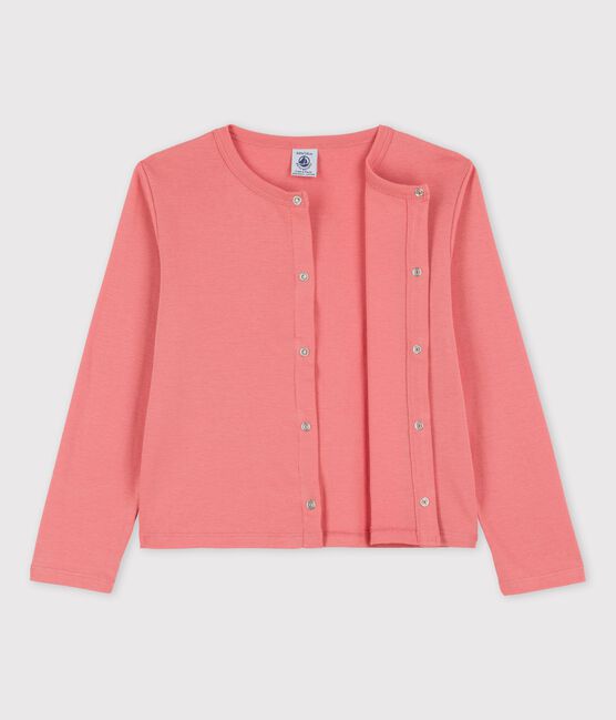 Cardigan aus Bio-Baumwolle für Mädchen rosa PAPAYE