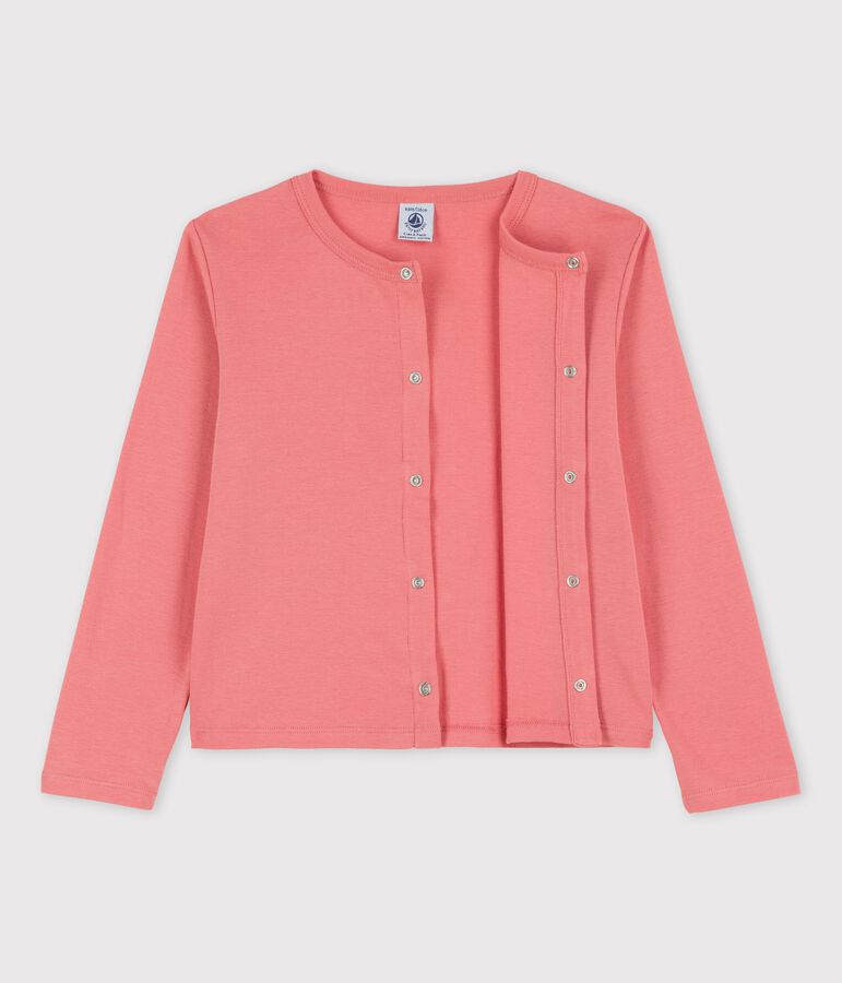 Cardigan aus Bio-Baumwolle f&uuml;r M&auml;dchen rosa PAPAYE