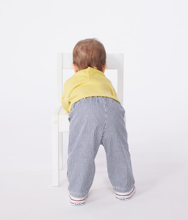 Einfarbiges Baby-Sweatshirt aus Baumwolle gelb