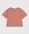 Damen-T-Shirt Le Boxy aus gestreifter Baumwolle FAMEUX/ AVALANCHE