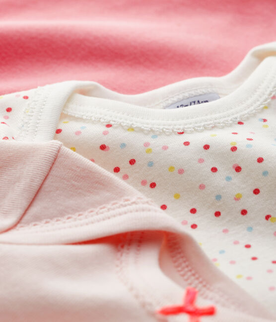 3er-Set kurzärmelige Baby-Bodys aus Bio-Baumwolle für Mädchen variante 1