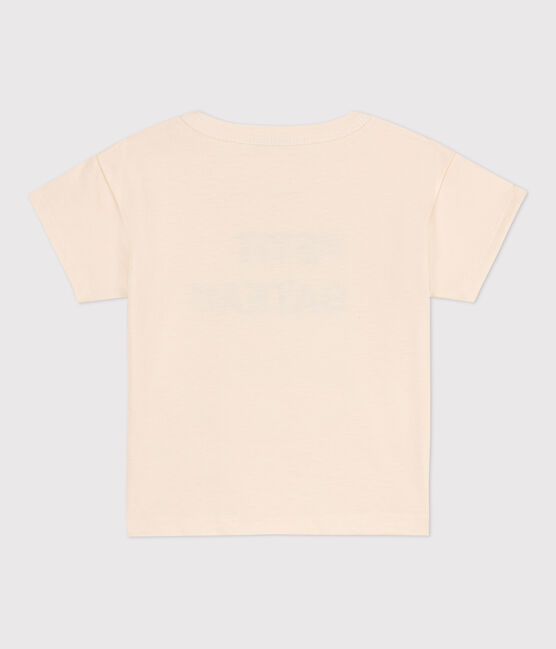 Kurzärmeliges Baby-T-Shirt aus Jersey mit Motiv naturfarben AVALANCHE