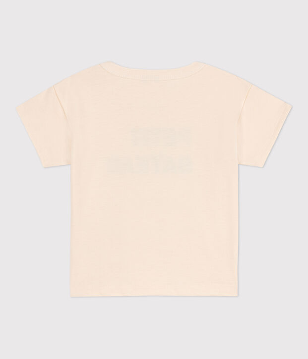 Kurz&auml;rmeliges Baby-T-Shirt aus Jersey mit Motiv naturfarben