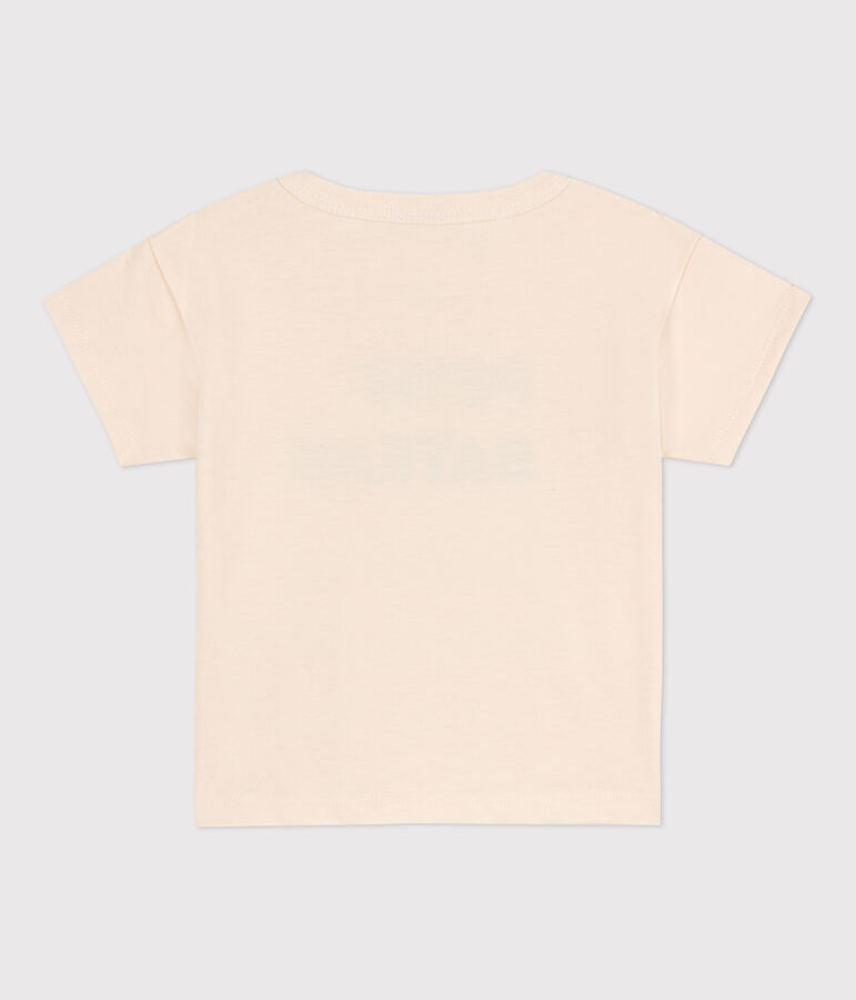 Kurz&auml;rmeliges Baby-T-Shirt aus Jersey mit Motiv naturfarben