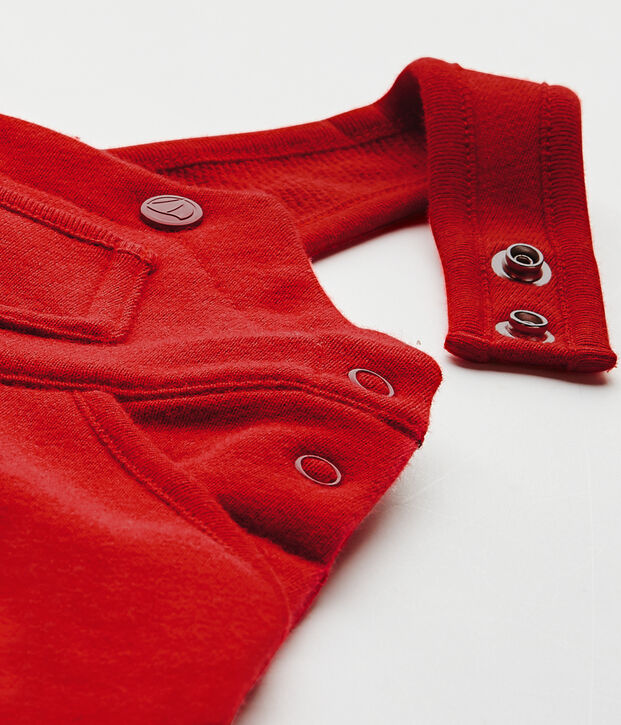 Baby-Jungen-Latzhose aus Molton rot