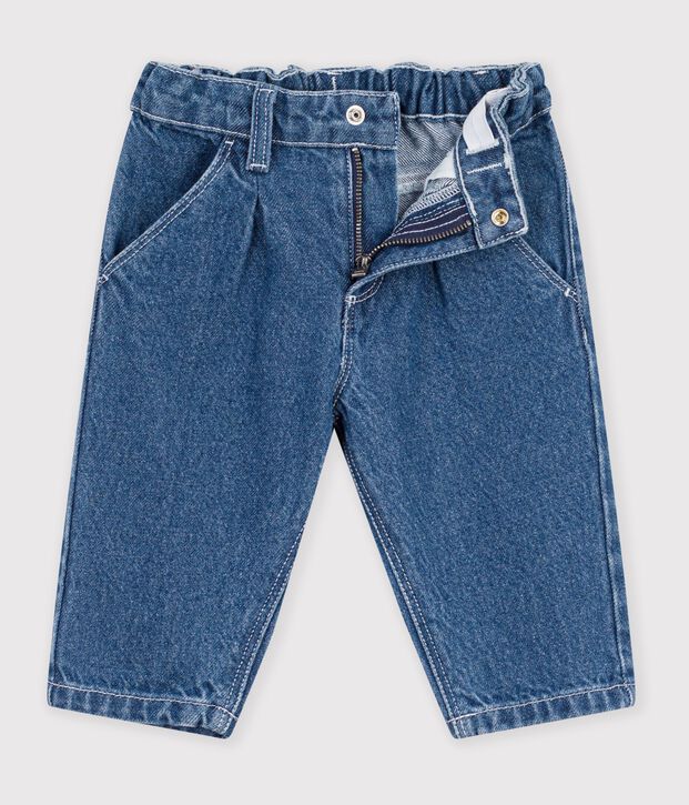 Baby-Hose aus einfarbigem Denim blau