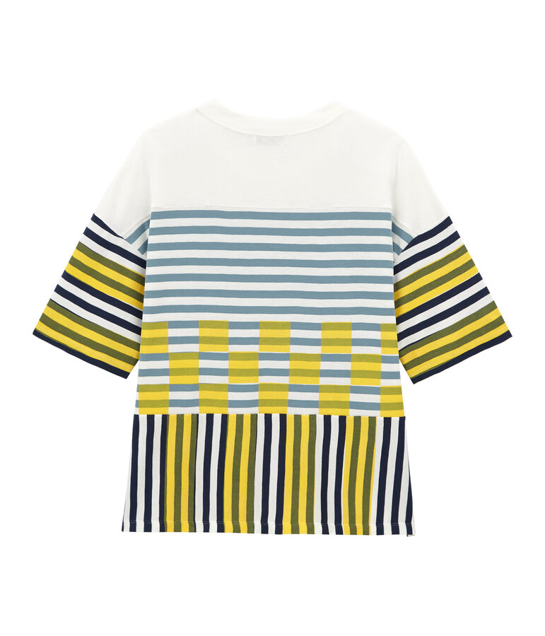 Grafisches kurzarm-t-shirt unisex weiss/vielfarbig