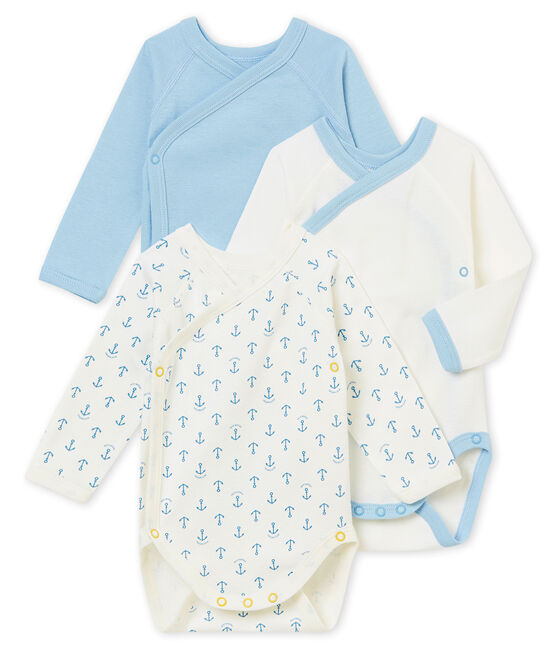 Baby Jungen Langarm•Wickelbodys im 3er-Set variante 1