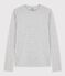 Klassisches Damen-T-Shirt mit Mäusezähnchen-Details grau BELUGA CHINE