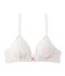 Mädchen-Triangel-BH mit Print weiss LAIT/weiss MULTICO