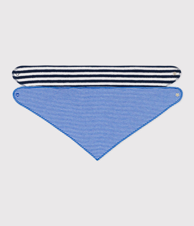 2er-Set gestreifte Baby-Bandanas vielfarbig
