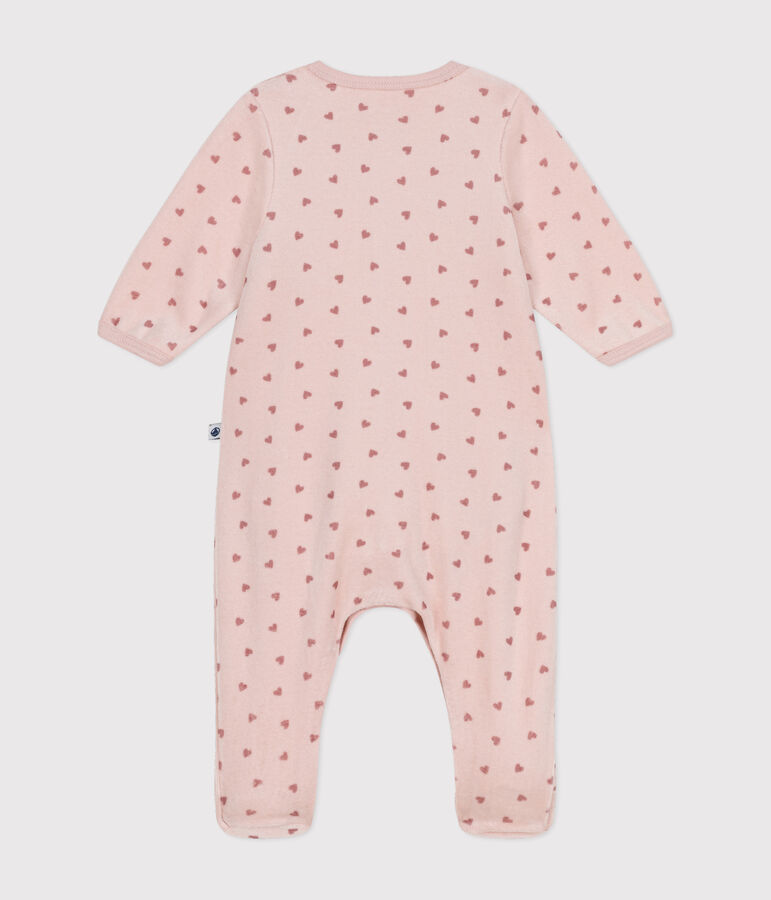 Bodyjama aus Nicki mit kleinen Herzen f&uuml;r Babys rosa SALINE/ ROSEWOOD