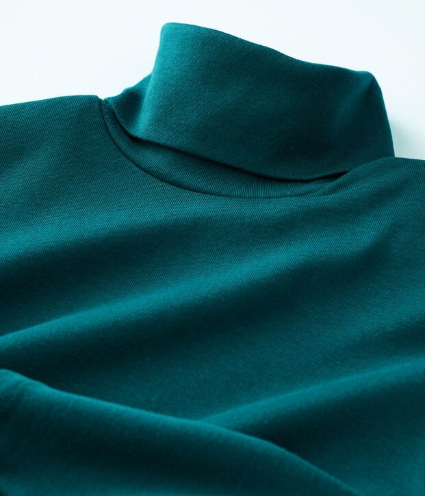 Klassisches Rollkragenshirt aus Baumwolle f&uuml;r Damen gr&uuml;n