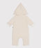 Langer wattierter Baby-Overall aus Baumwolle mit Kapuze beige MONTELIMAR CHINE