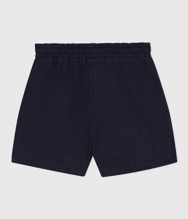 Kinder-Shorts aus geflammtem Jersey f&uuml;r M&auml;dchen blau