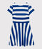Gestreiftes Damenkleid blau SURF/weiss MARSHMALLOW