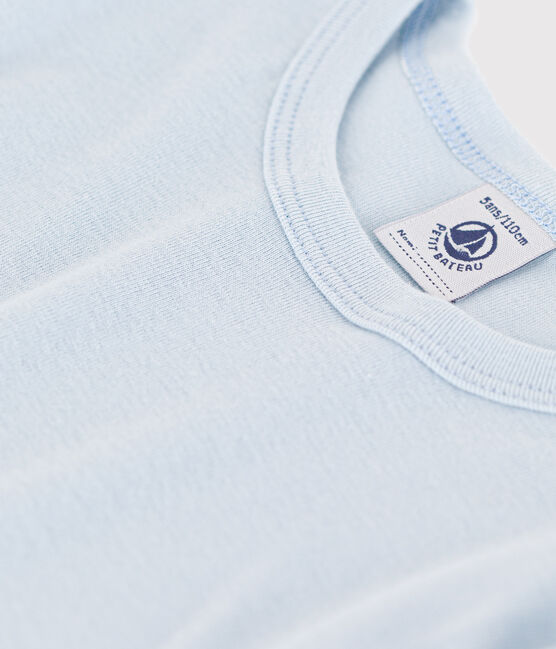 Langärmeliges T-Shirt aus Baumwolle. blau GOMME