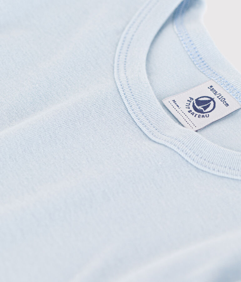 Lang&auml;rmeliges T-Shirt aus Baumwolle. blau GOMME