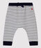 Baby-Hose aus Molton. weiss/blau