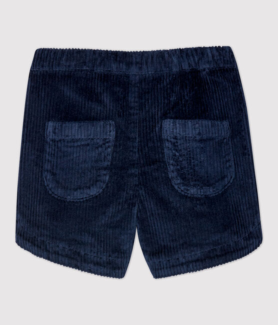 Kinder-Shorts aus Samt für Mädchen blau SMOKING
