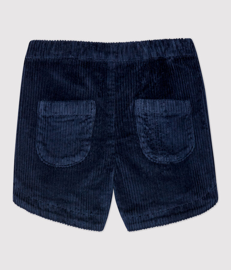 Kinder-Shorts aus Samt f&uuml;r M&auml;dchen blau