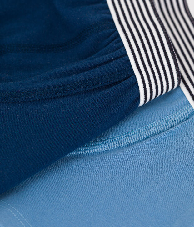 2er-Set Kinder-Boxershorts aus einfarbiger Baumwolle mit Elastan vielfarbig