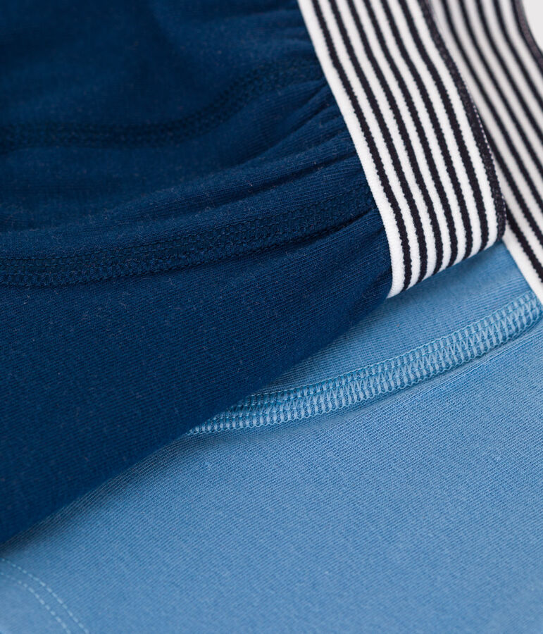 2er-Set Kinder-Boxershorts aus einfarbiger Baumwolle mit Elastan vielfarbig