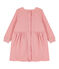Langärmeliges Babykleid aus Samtstrick für Mädchen rosa CHARME CN