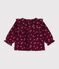 Lang&auml;rmelige Baby-Bluse aus Feincord mit Blumenmuster rot/vielfarbig
