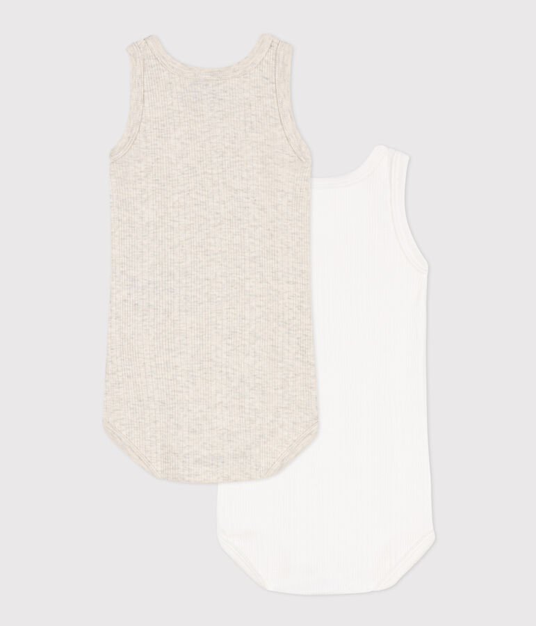 2er-Set &auml;rmellose Baby-Body aus Baumwolle vielfarbig