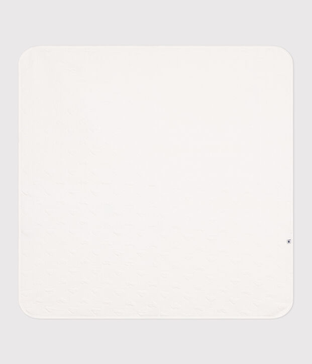 Babydecke aus Doppeljersey weiss
