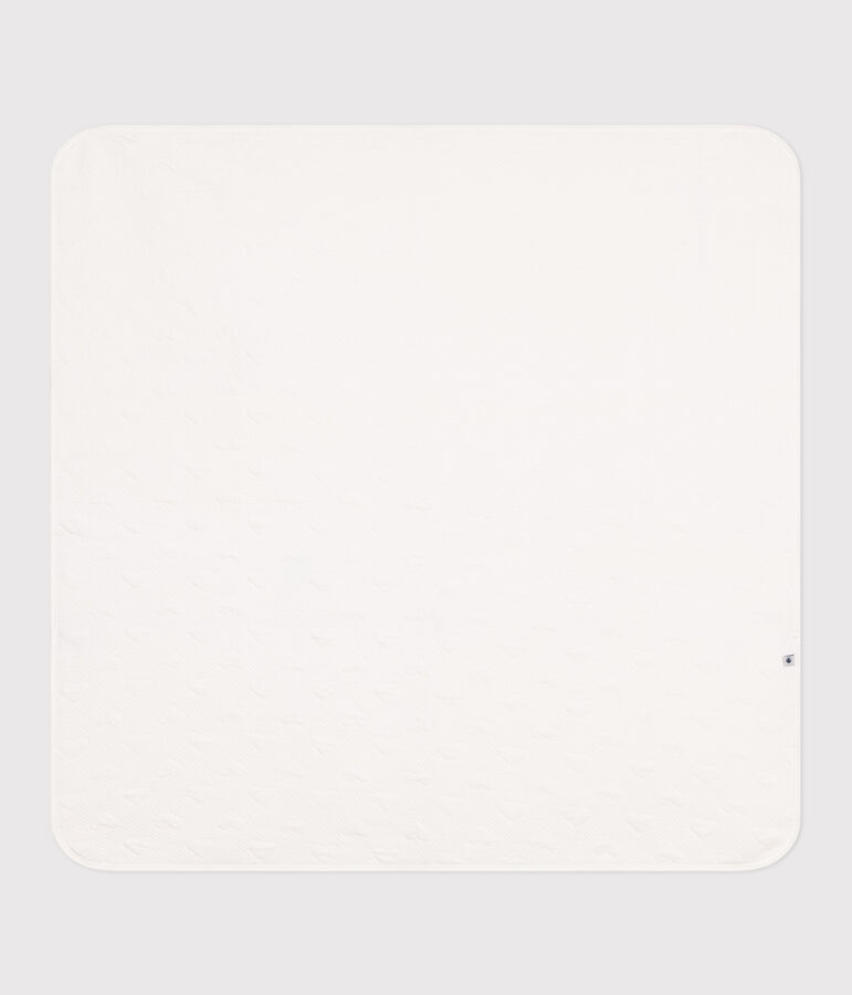 Babydecke aus Doppeljersey weiss