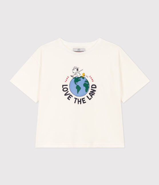 T-Shirt LE BOXY aus Baumwolle für Damen weiss MARSHMALLOW