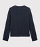 Damen-Cardigan aus gestepptem Doppeljersey blau SMOKING