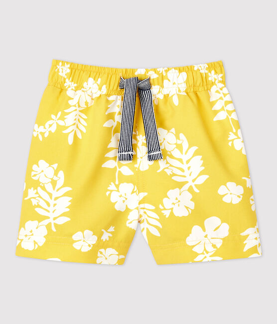 Umweltfreundliche Baby-Badeshorts gelb ORGE/weiss MARSHMALLOW