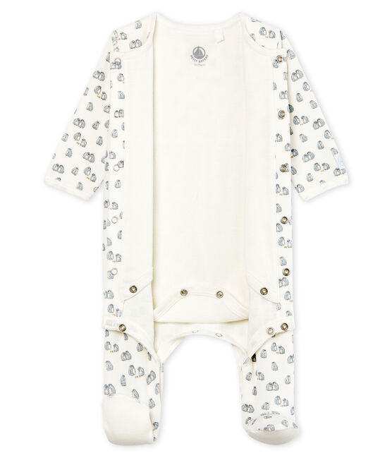 Baby-Bodyjama aus Nicki für Jungen weiss MARSHMALLOW/weiss MULTICO