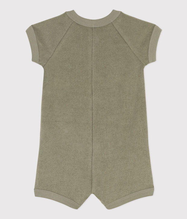 Baby-Kurzoverall aus Frottee gr&uuml;n