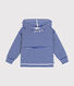 Gestreiftes Kinder-Sweatshirt mit Kapuze aus Bouclé-Frottee