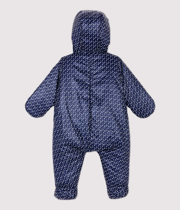 Baby-Fliegeroverall mit Muster blau/weiss