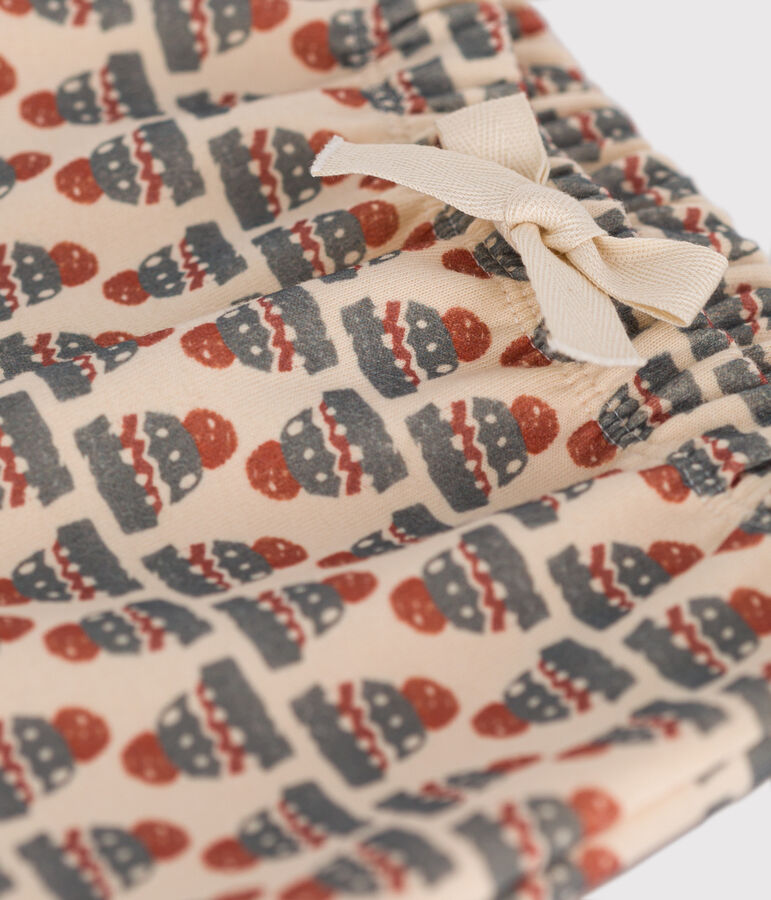 Babyhose aus bedrucktem dichtem Jersey naturfarben/vielfarbig