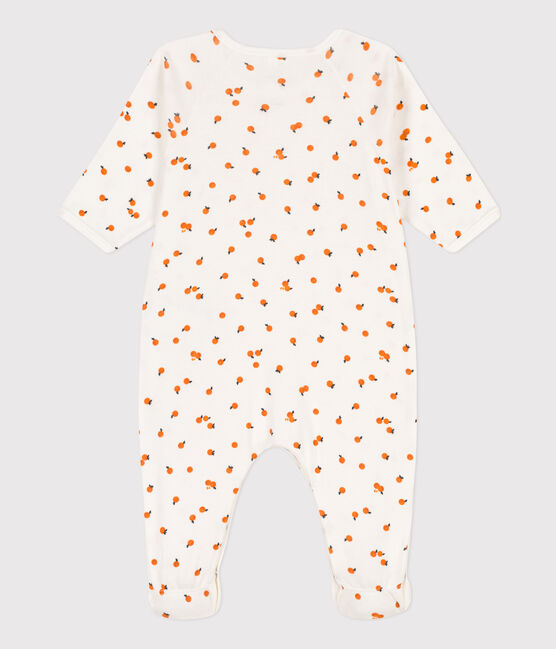 Strampler aus Baumwolle mit Orangenmotiv weiss MARSHMALLOW/weiss MULTICO