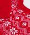 Kinder-Jacquardpullover aus Wolle und Baumwolle rot/vielfarbig