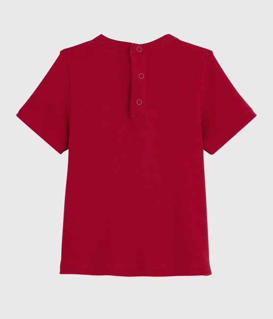 Kurzärmliges Baby-T-Shirt für Mädchen rot TERKUIT