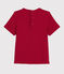 Kurzärmliges Baby-T-Shirt für Mädchen rot TERKUIT