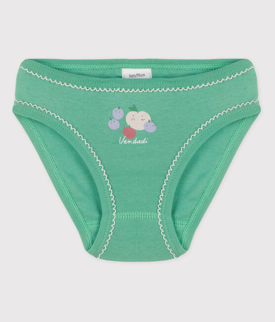 Baumwoll-Slips für Mädchen grün ALOEVERA