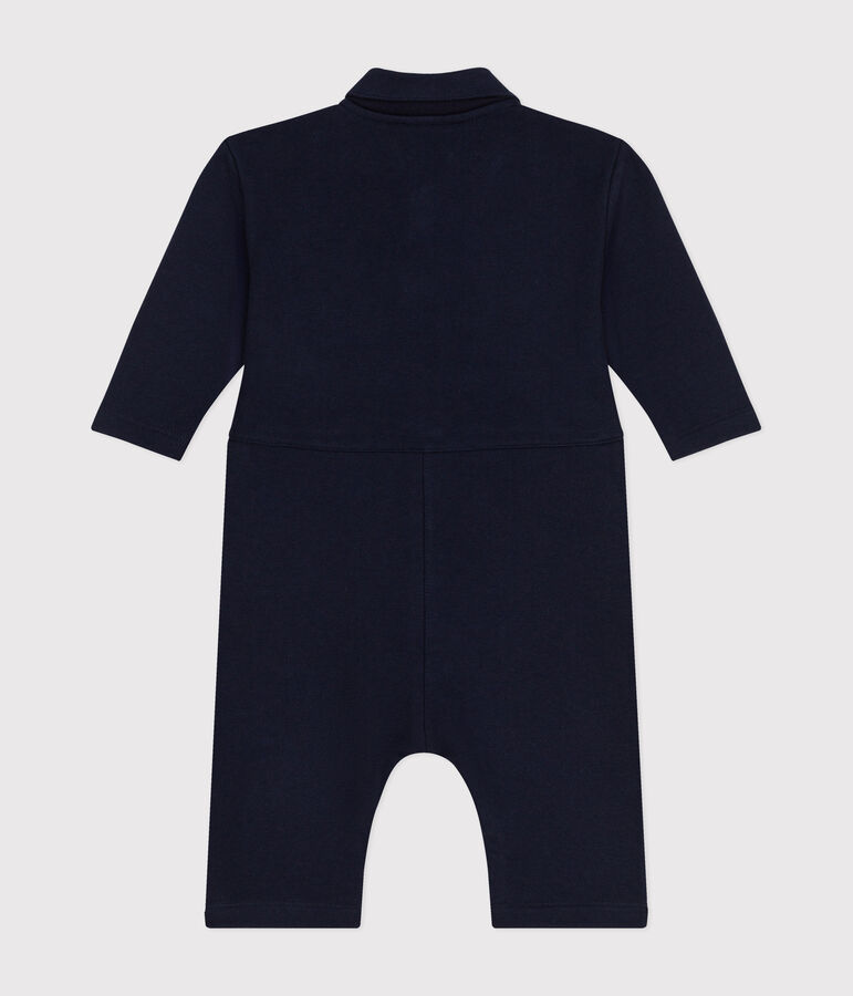 Langer Baby-Overall aus Molton blau