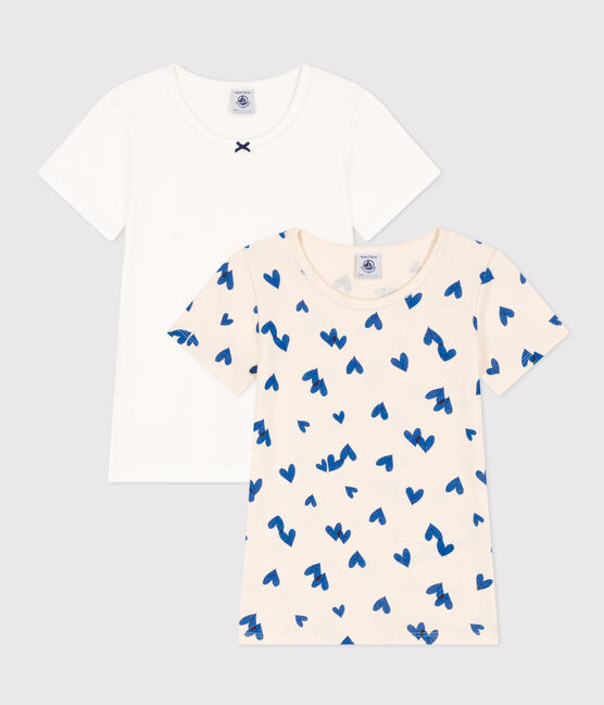 2er-Set kurzärmelige T-Shirts aus Baumwolle mit Herzmotiv  für Mädchen variante 1