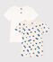 2er-Set kurzärmelige T-Shirts aus Baumwolle mit Herzmotiv  für Mädchen variante 1